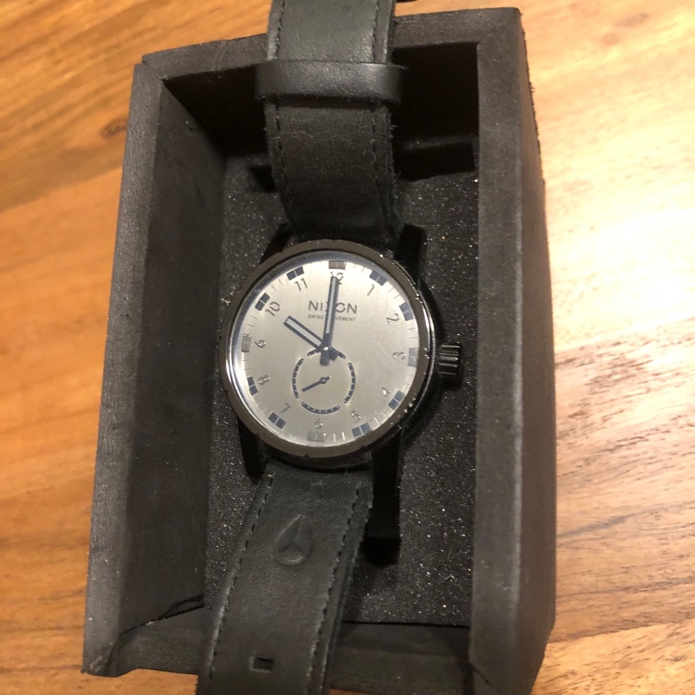 Black Nixon Watch. The Patriot model